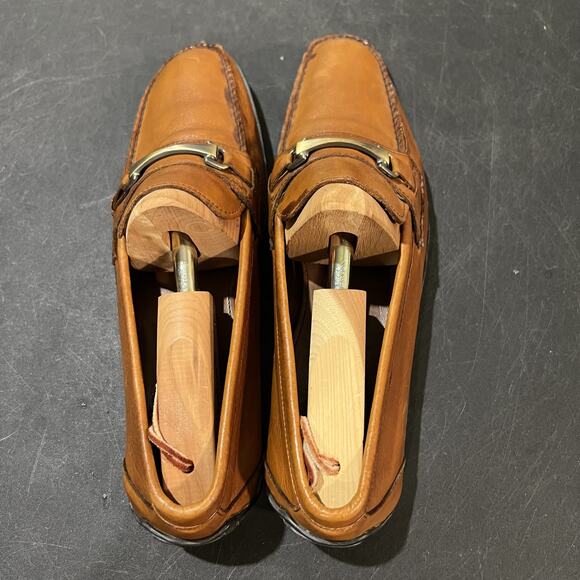 Allen Edmonds Elwood Shoes Mens Size 9 Brown Leather Driving Moc Loafers Slip On main image 9